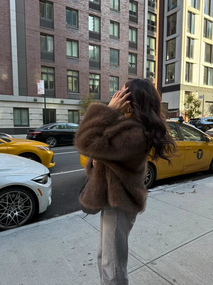 LEONA THICK FUR COAT